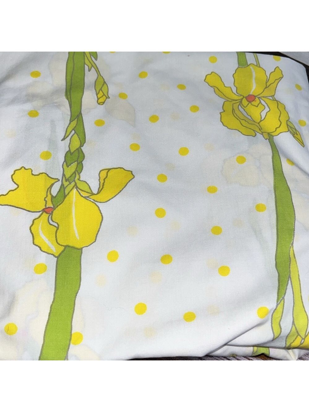 Christian Dior Wamsutta Full Sheet Set Yellow Iris - Picture 3 of 9